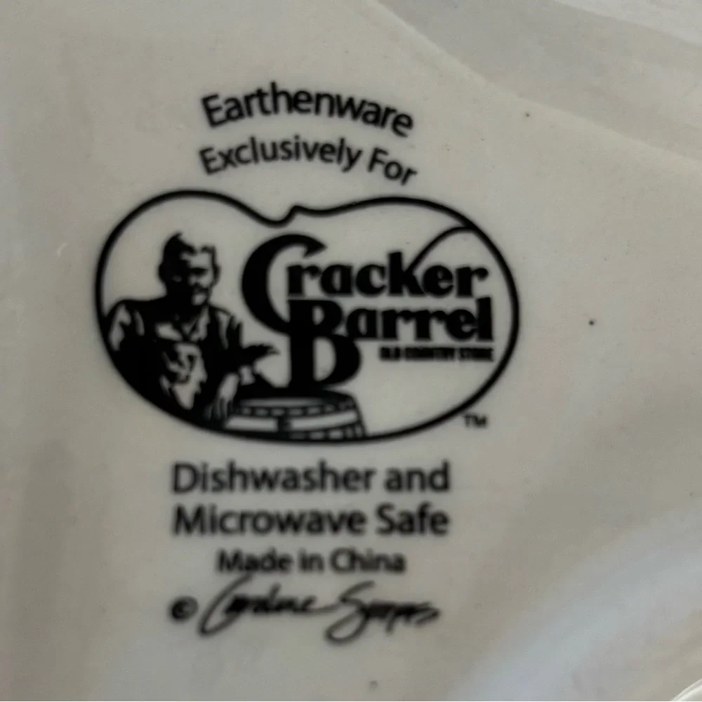 Cracker Barrel Butterfly Trinket Dish Earthenware By Caroline Simas 6.5